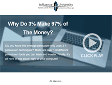 Tablet Screenshot of influenceuniversity.com